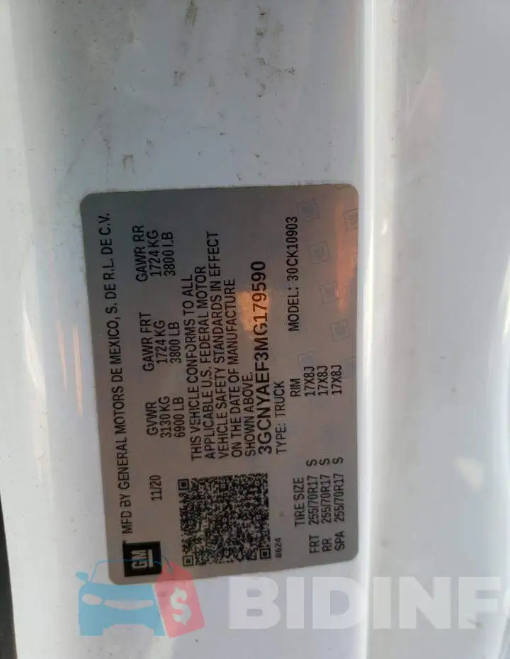 3GCNYAEF3MG179590 Photo# 12