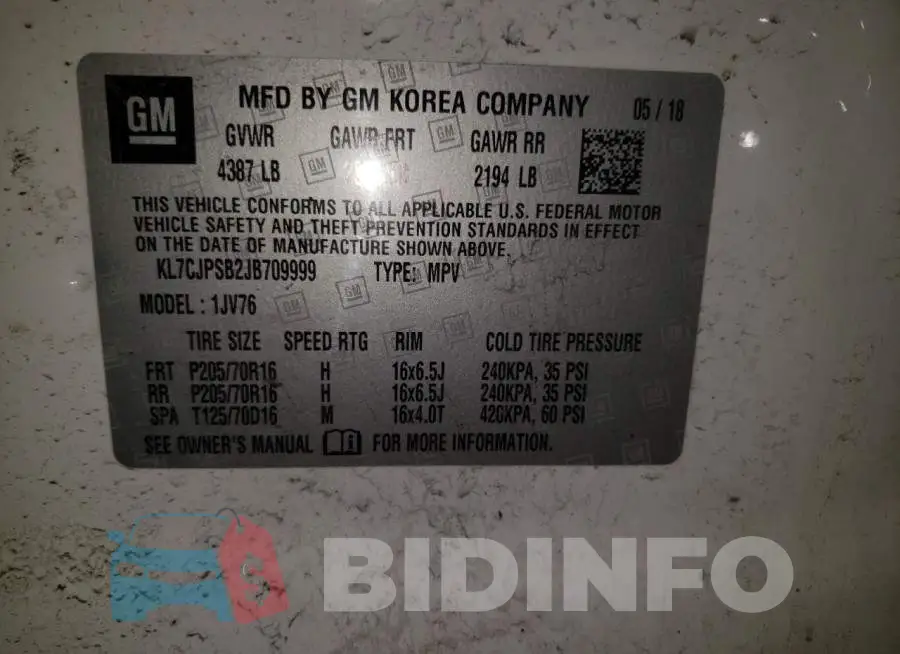 KL7CJPSB2JB709999 Photo# 12
