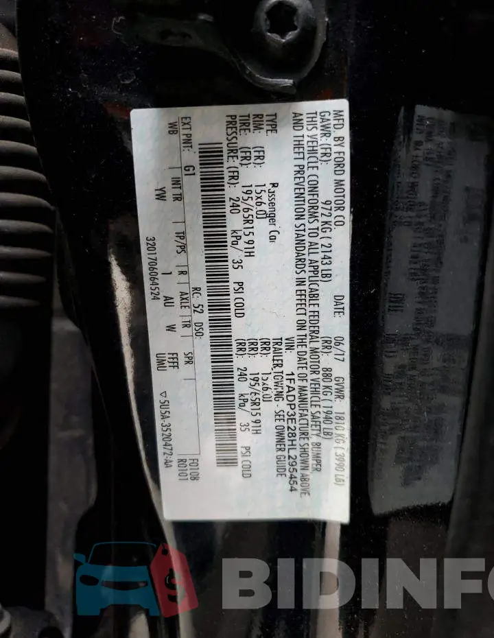1FADP3E28HL295454 Photo# 12