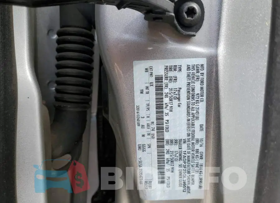 1FADP3F25GL399512 Photo# 10