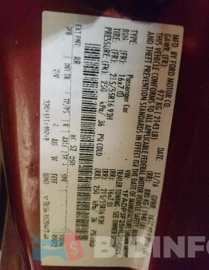 1FADP3F25HL204901 Photo# 12