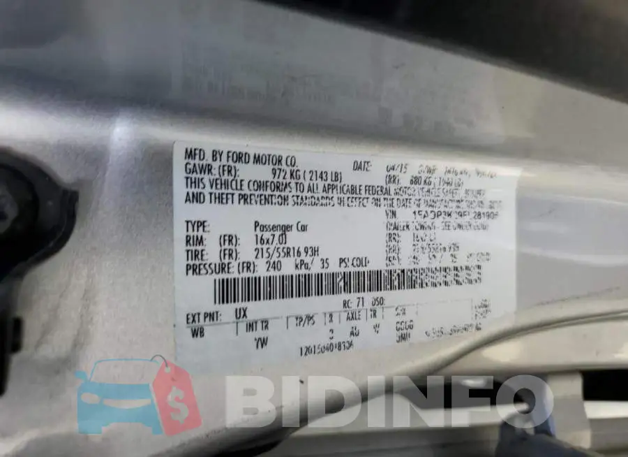 1FADP3K29FL281905 Photo# 12