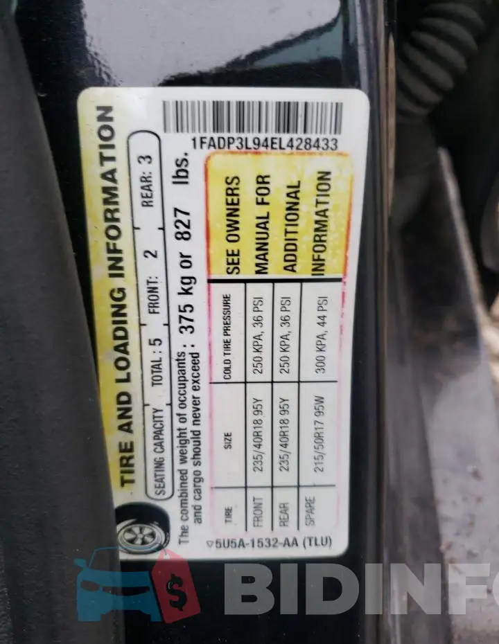 1FADP3L94EL428433 Photo# 10