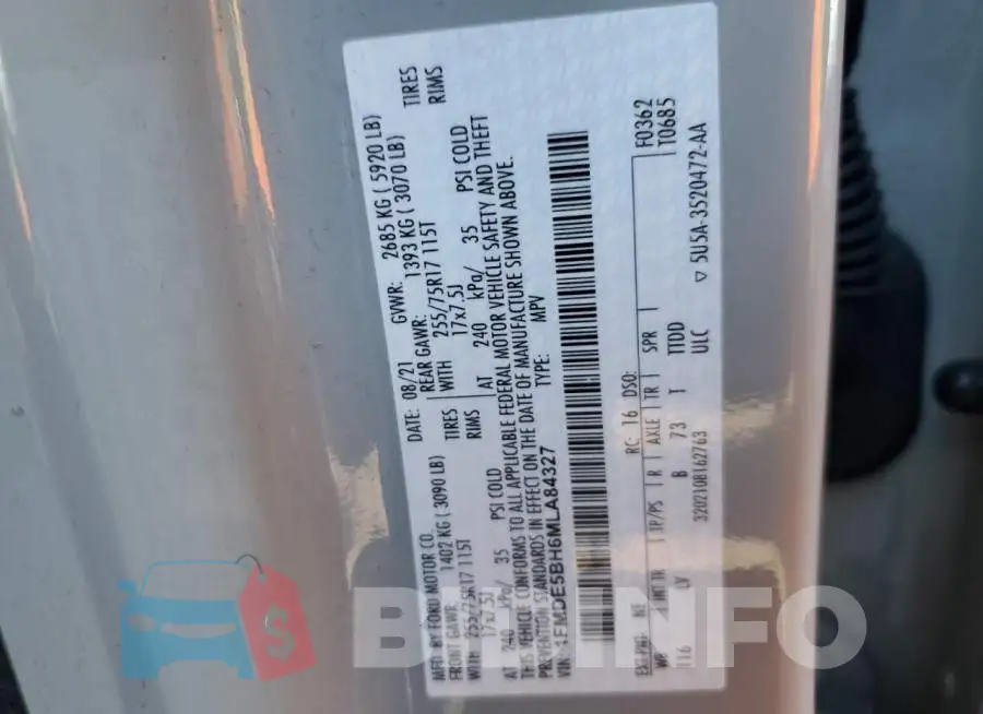 1FMDE5BH6MLA84327 Photo# 13