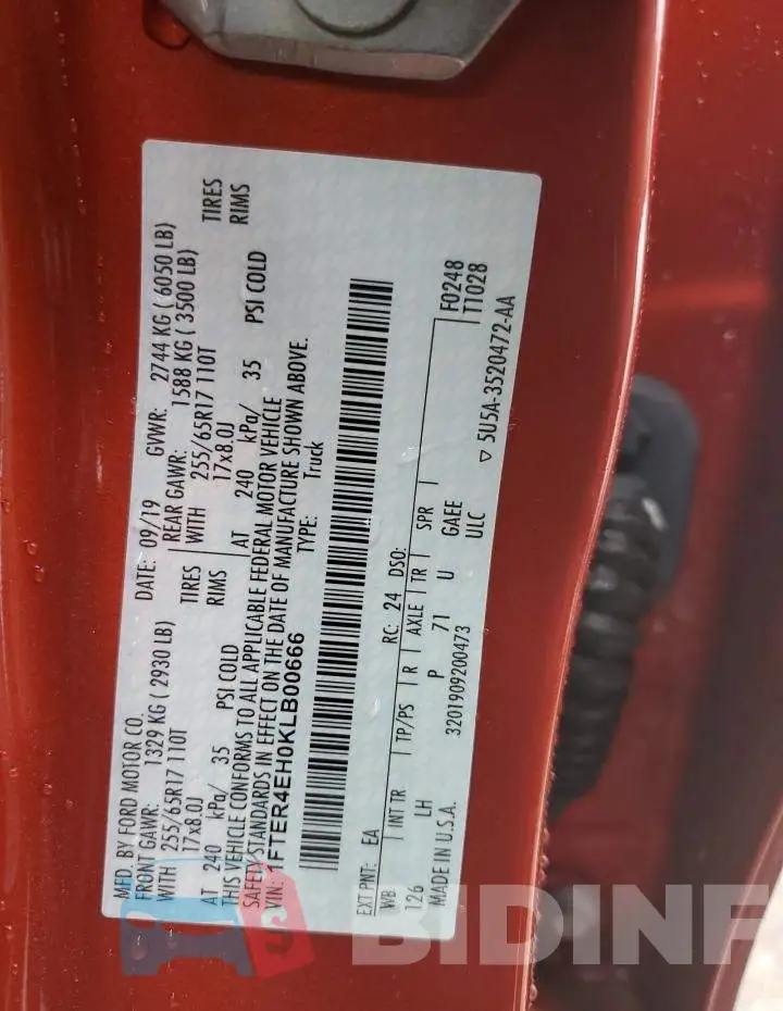 1FTER4EH0KLB00666 Photo# 12