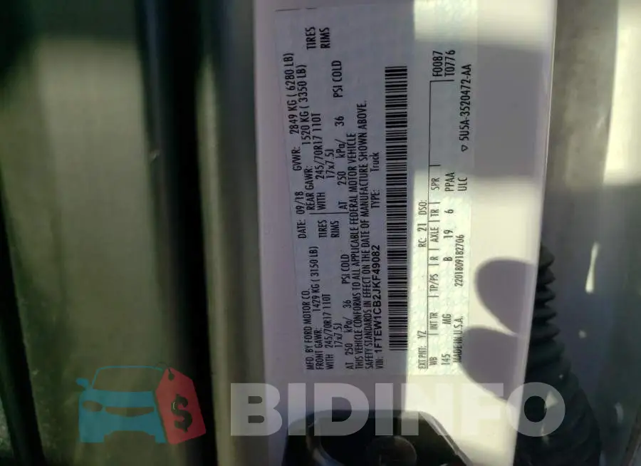 1FTEW1CB2JKF49082 Photo# 12