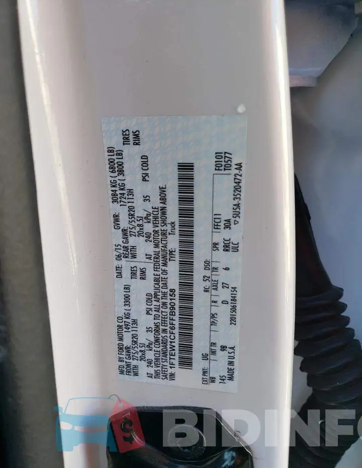 1FTEW1CF6FFB90158 Photo# 12