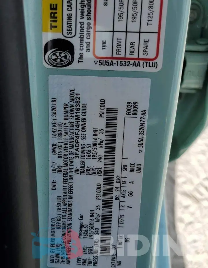 3FADP4FJ4HM163821 Photo# 12