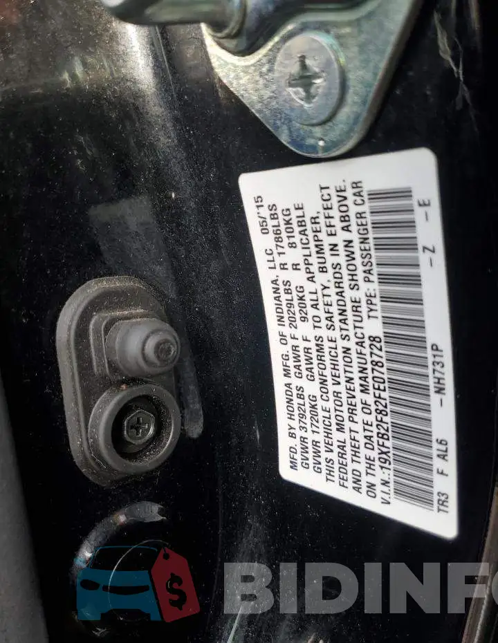 19XFB2F82FE078728 Photo# 12