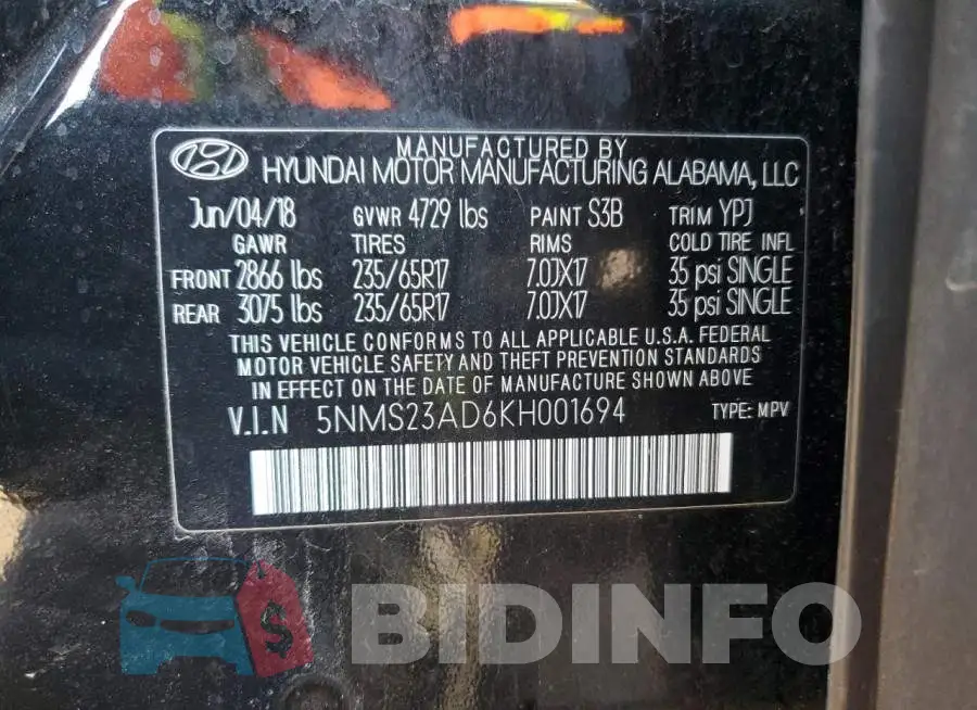 5NMS23AD6KH001694 Photo# 13