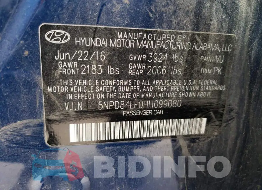 5NPD84LF0HH099080 Photo# 13