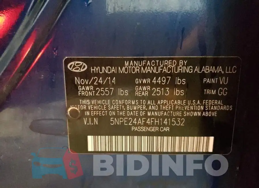 5NPE24AF4FH141532 Photo# 12