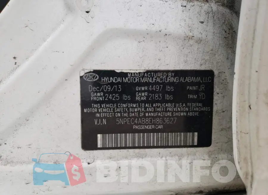 5NPEC4AB8EH863627 Photo# 12