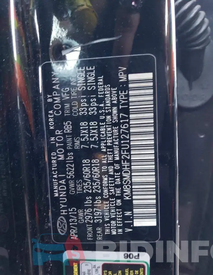 KM8SMDHF2FU127617 Photo# 13