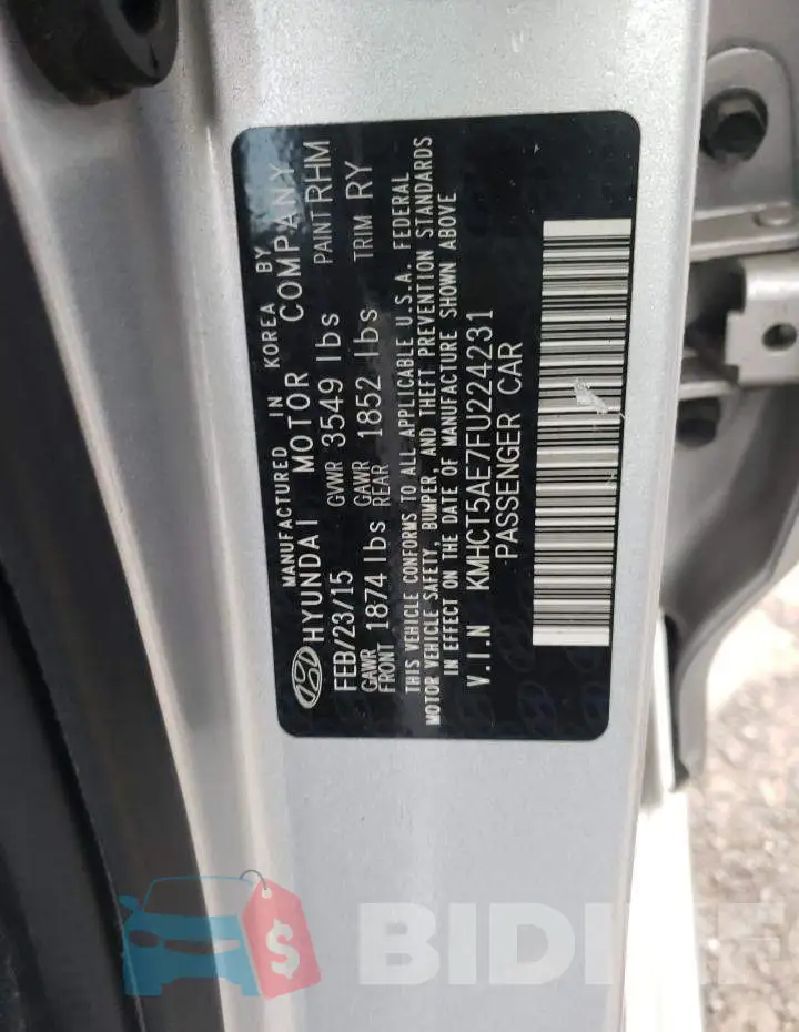 KMHCT5AE7FU224231 Photo# 12