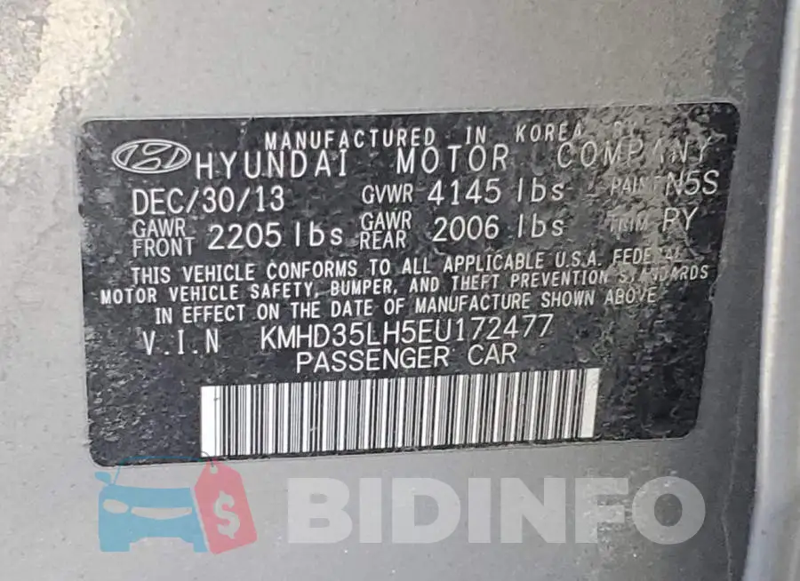 KMHD35LH5EU172477 Photo# 12