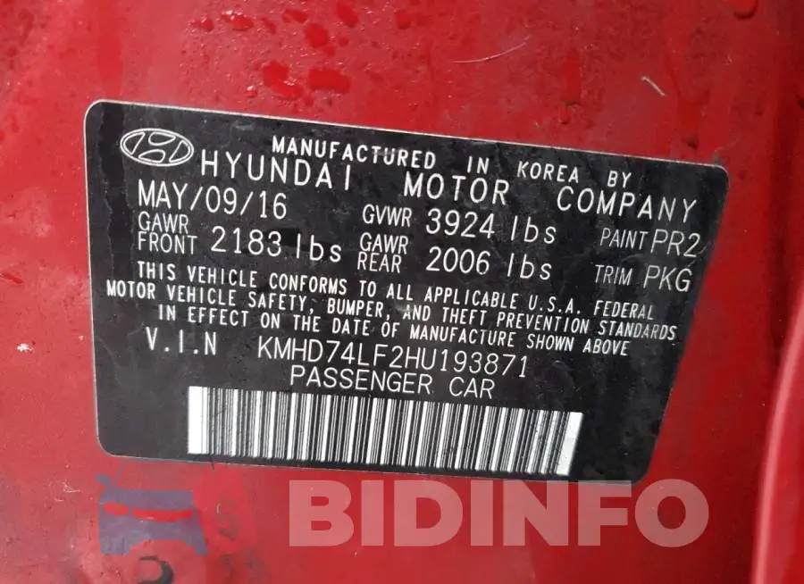 KMHD74LF2HU193871 Photo# 12