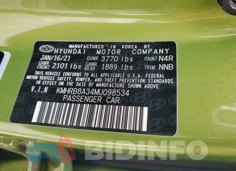 KMHRB8A34MU098534 Photo# 13
