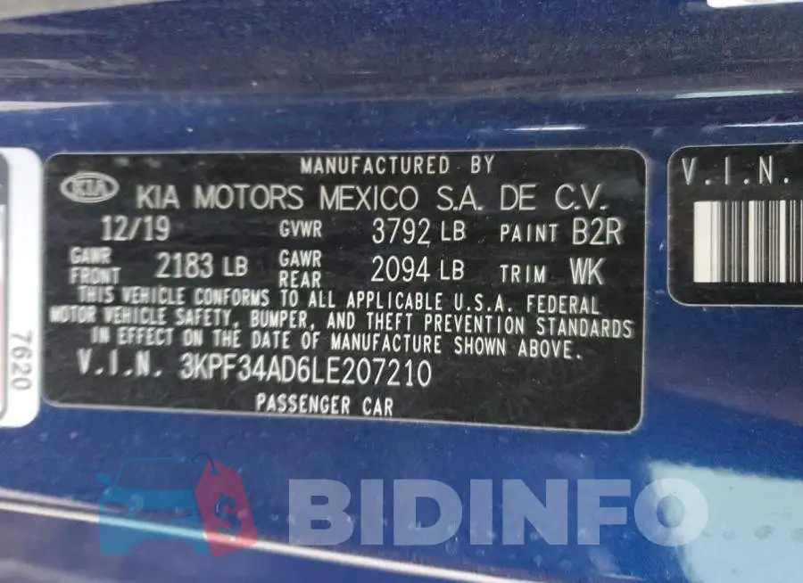 3KPF34AD6LE207210 Photo# 12