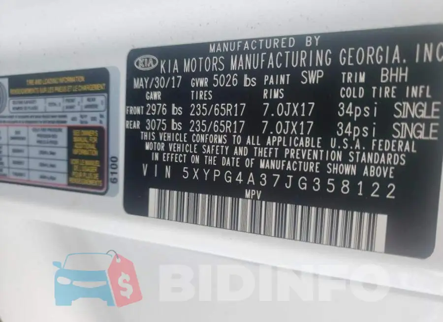 5XYPG4A37JG358122 Photo# 10