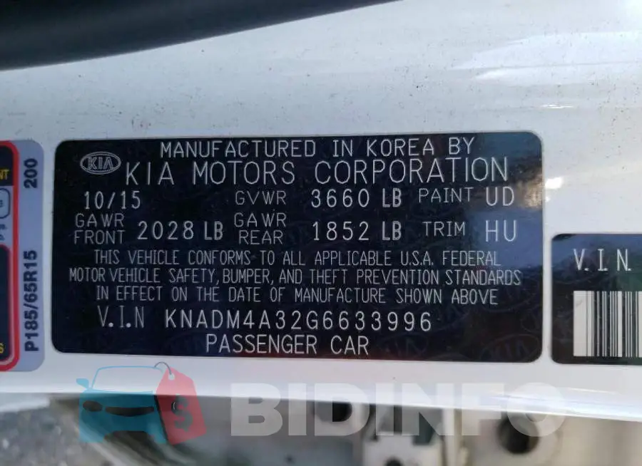 KNADM4A32G6633996 Photo# 12