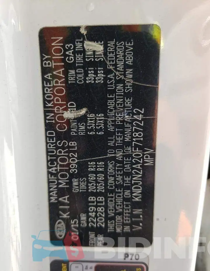 KNDJN2A20F7187242 Photo# 13