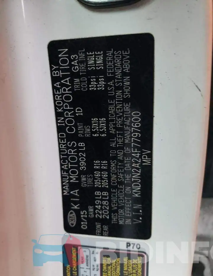 KNDJN2A24F7797600 Photo# 12