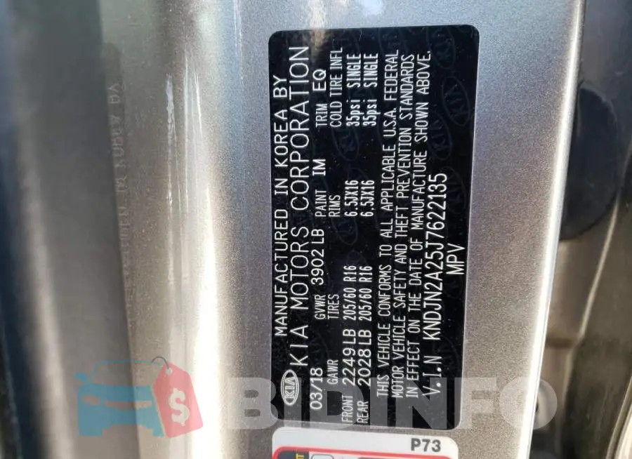 KNDJN2A25J7622135 Photo# 12