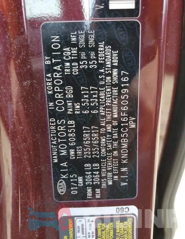 KNDMB5C16F6059167 Photo# 13