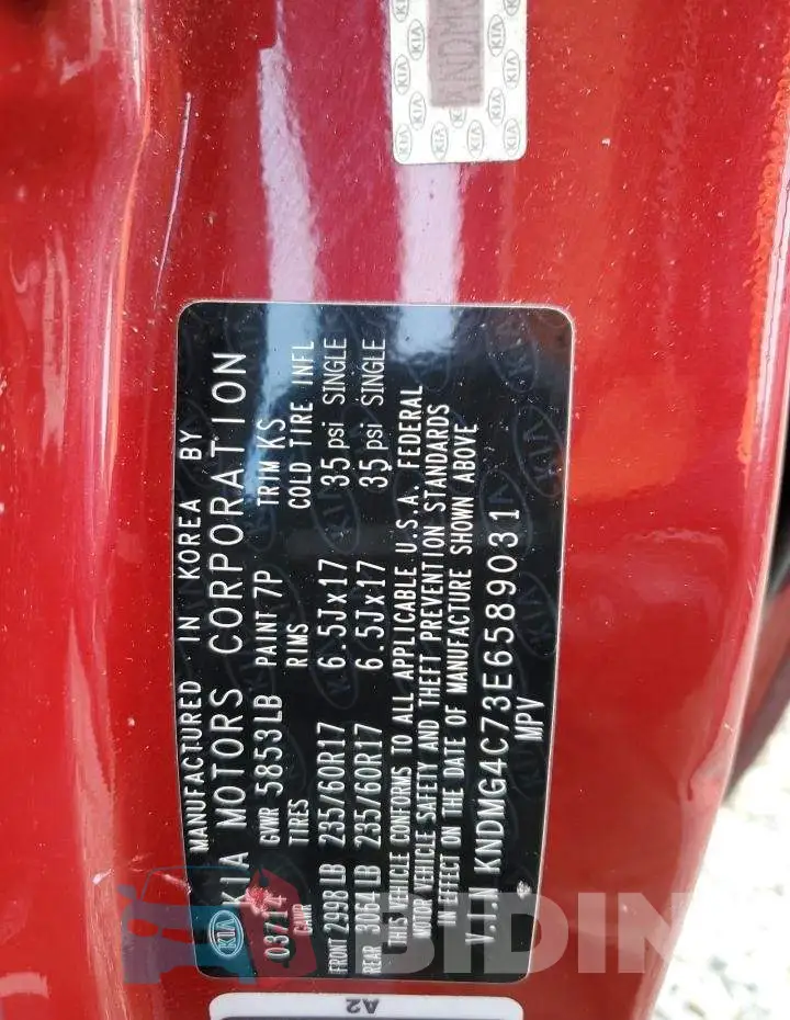 KNDMG4C73E6589031 Photo# 13