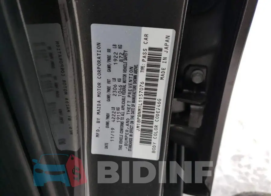 JM1BPBNM1L1157076 Photo# 12