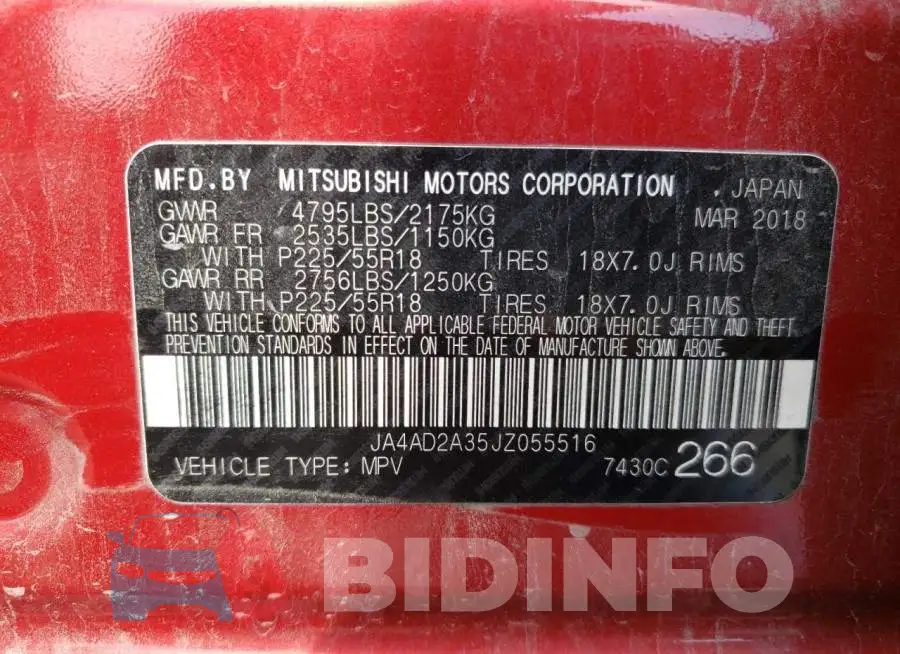 JA4AD2A35JZ055516 Photo# 10