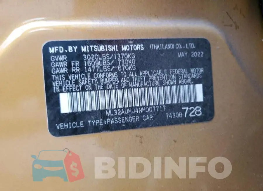 ML32AUHJ4NH007717 Photo# 12