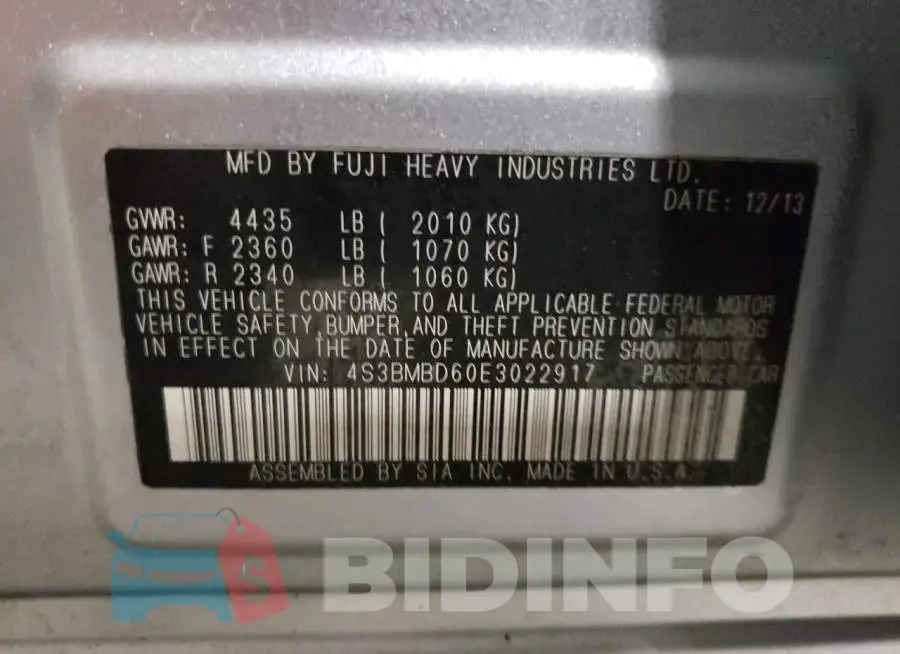 4S3BMBD60E3022917 Photo# 12