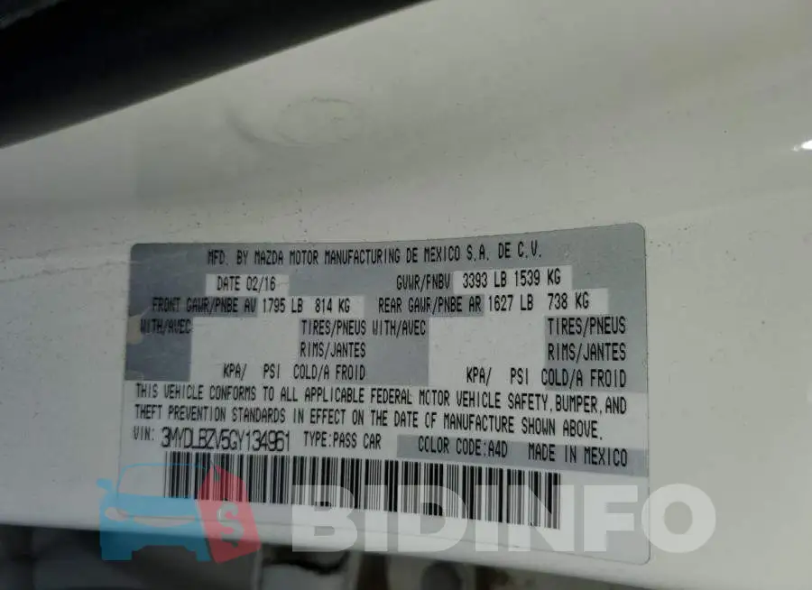 3MYDLBZV5GY134961 Photo# 13