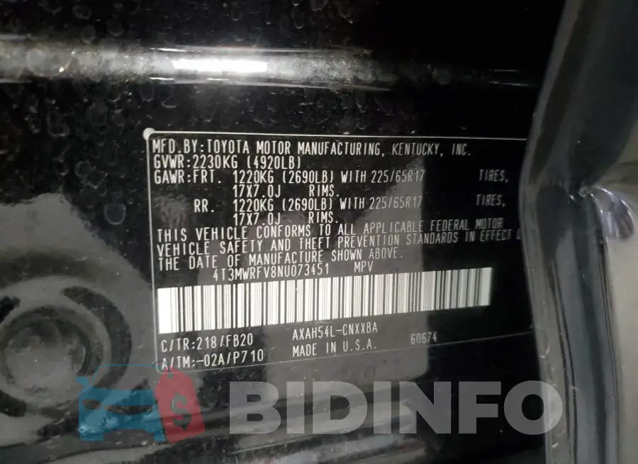4T3MWRFV8NU073451 Photo# 13