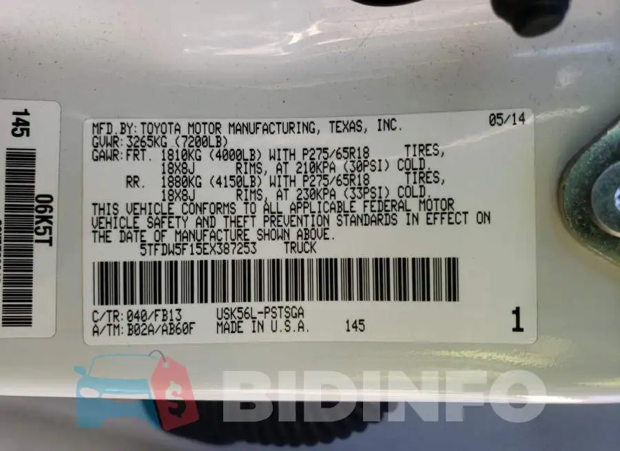 5TFDW5F15EX387253 Photo# 12