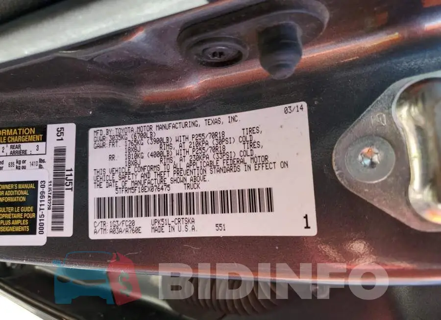 5TFRM5F18EX076475 Photo# 10