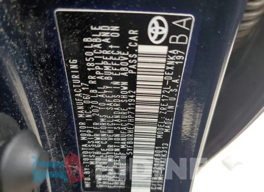 5YFBURHE7HP711942 Photo# 10