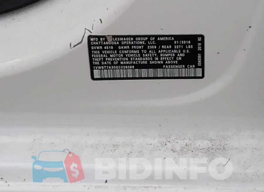 1VWBT7A30GC026086 Photo# 10