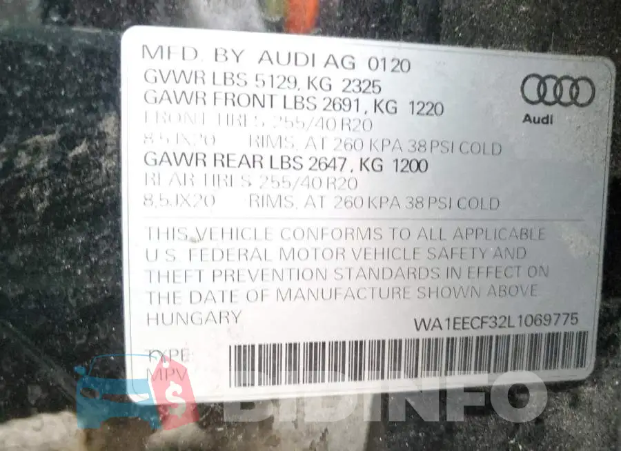 WA1EECF32L1069775 Photo# 10