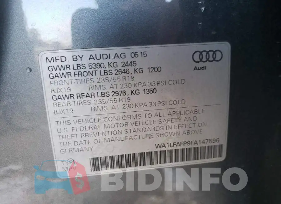 WA1LFAFP9FA147596 Photo# 10