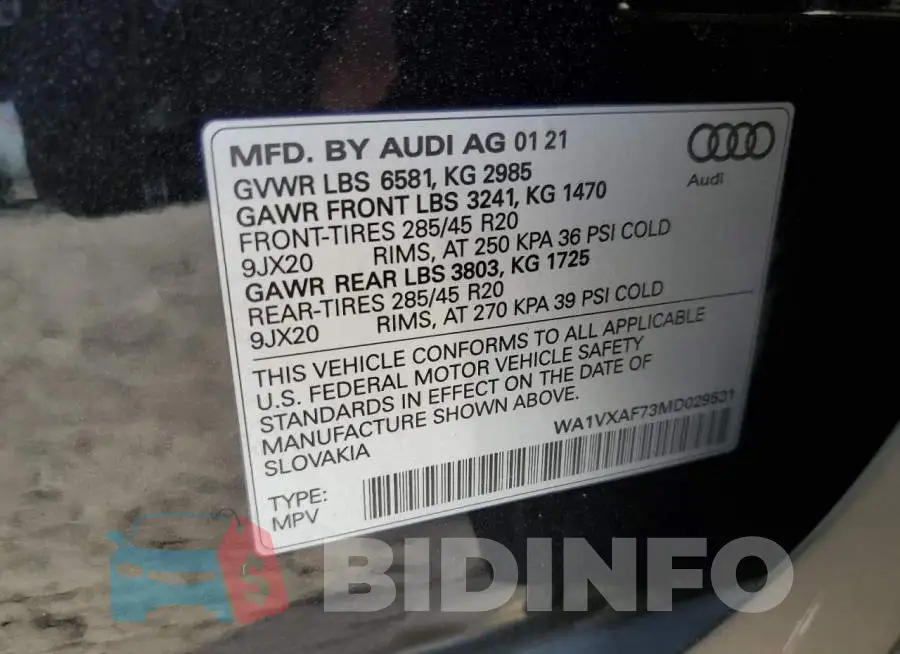 WA1VXAF73MD029531 Photo# 13