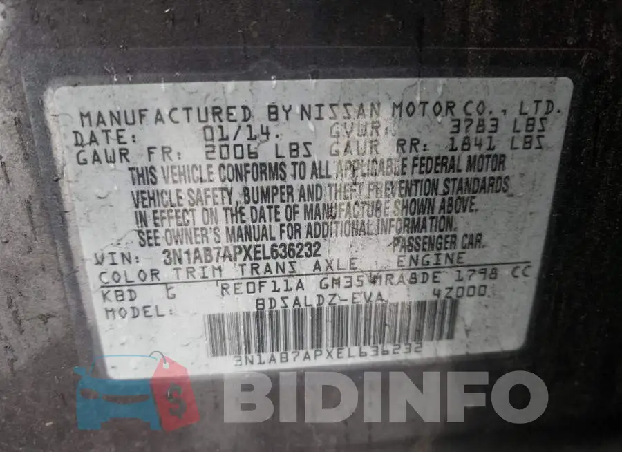 3N1AB7APXEL636232 Photo# 12