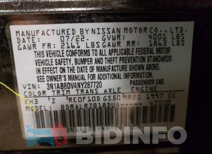 3N1AB8DV4NY287720 Photo# 12