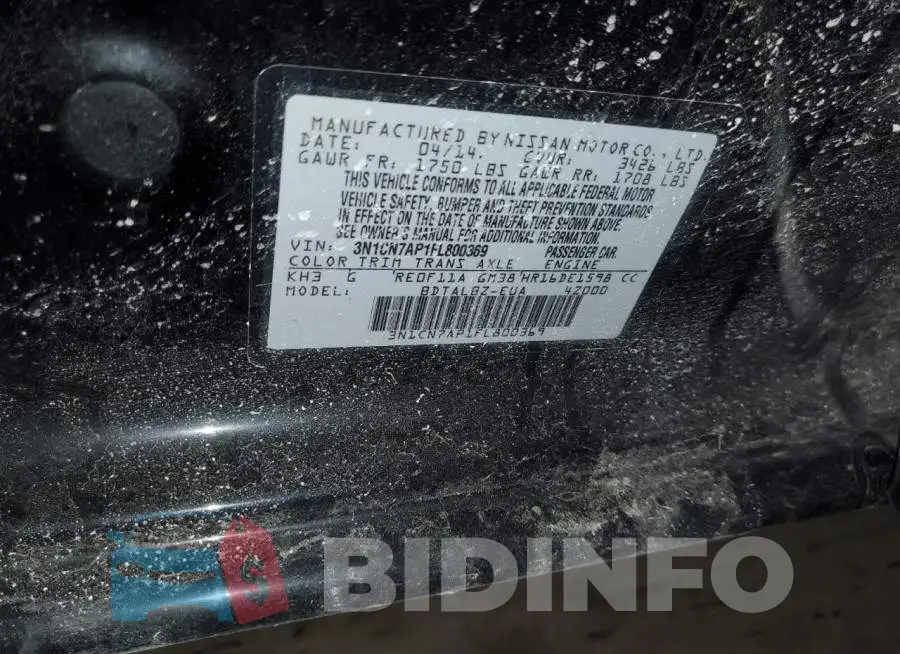 3N1CN7AP1FL800369 Photo# 12