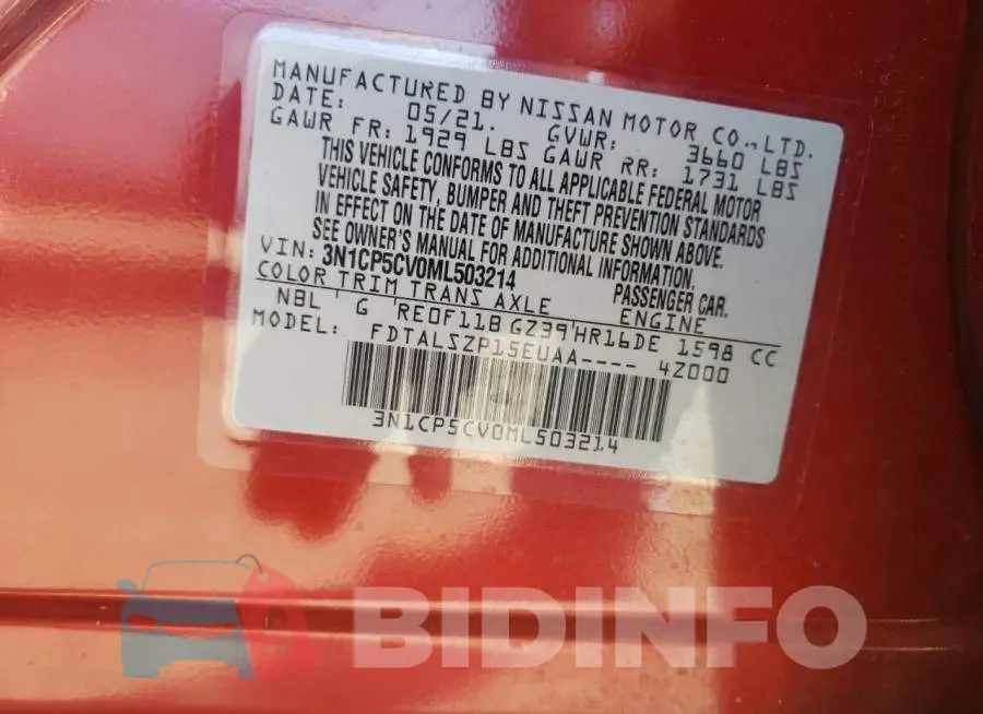 3N1CP5CV0ML503214 Photo# 12