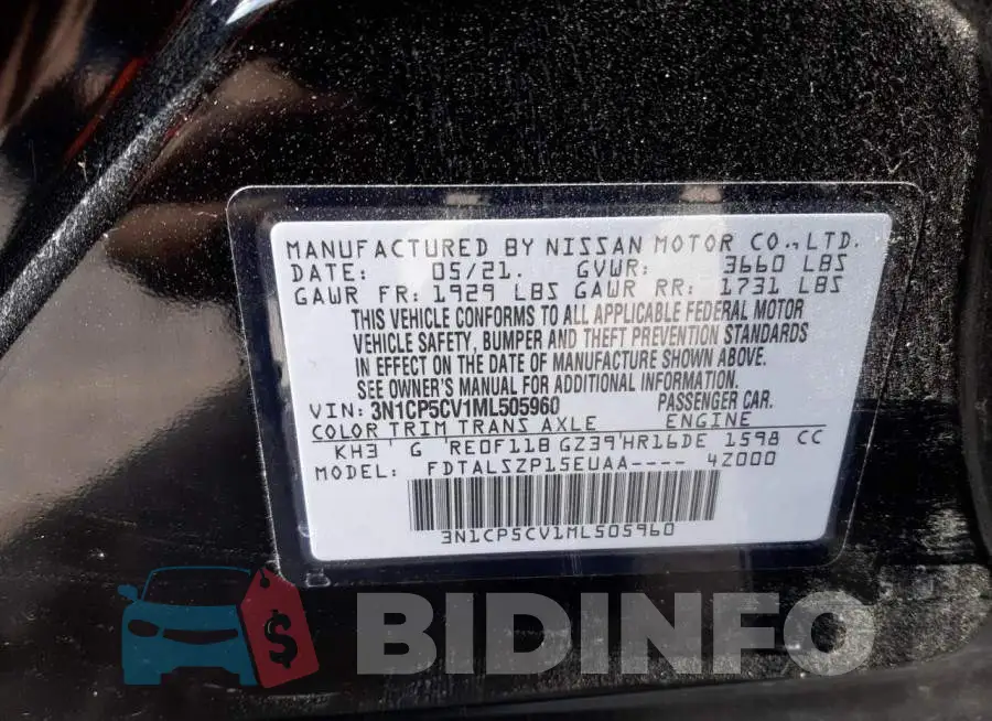3N1CP5CV1ML505960 Photo# 13