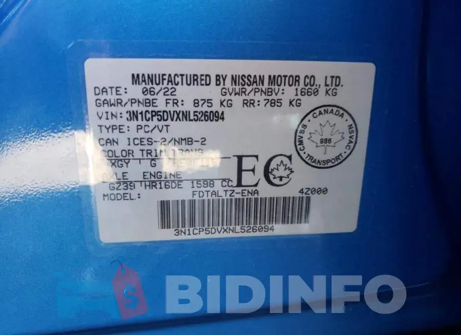 3N1CP5DVXNL526094 Photo# 10