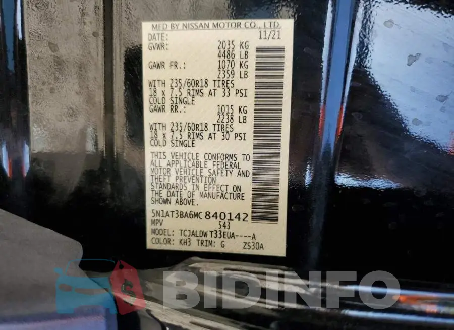5N1AT3BA6MC840142 Photo# 13